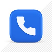 Telefoongesprek contact voice communicatie knop web applicatie ontwerp 3d-realistische pictogram