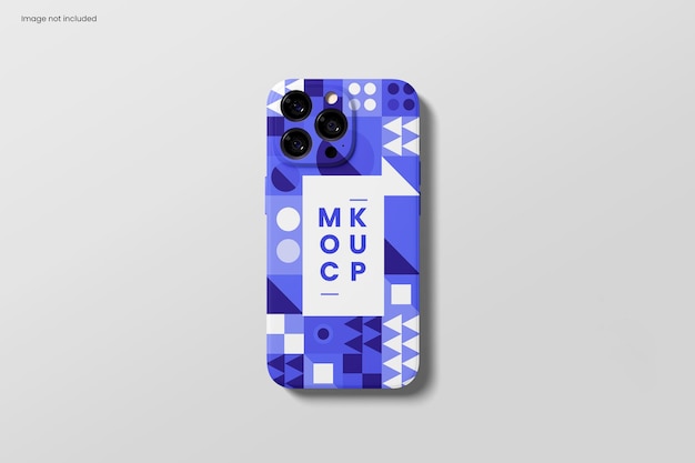 telefoonhoes mockup bovenaanzicht