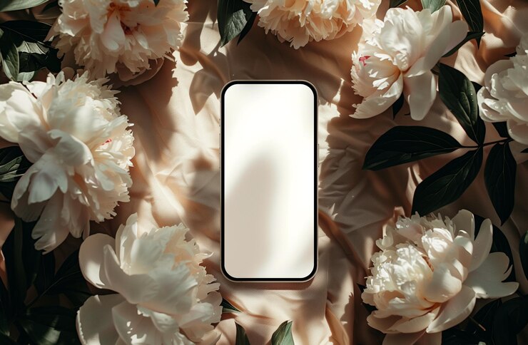PSD telefoonmockup geïnspireerd door de natuur