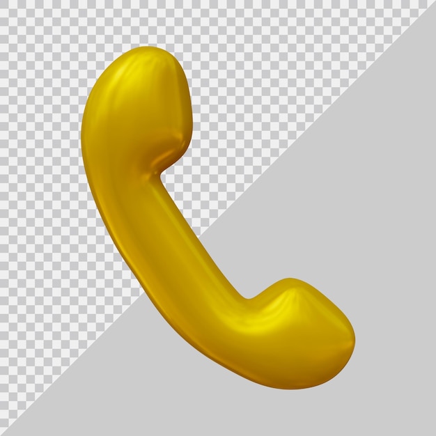 PSD telefoonpictogram logo met 3d-moderne stijl