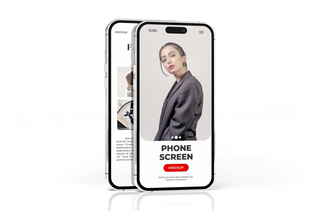 Telefoonscherm mockup