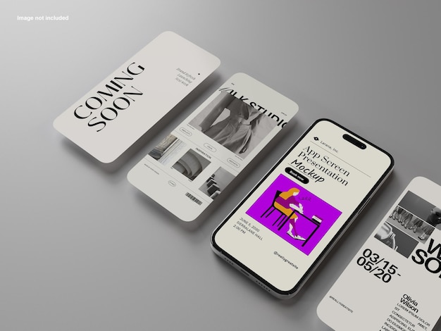 PSD telefoonscherm presentatie mockup