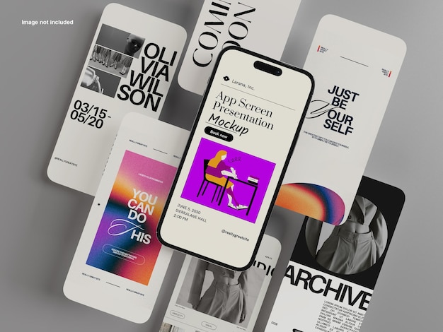 PSD telefoonscherm presentatie mockup