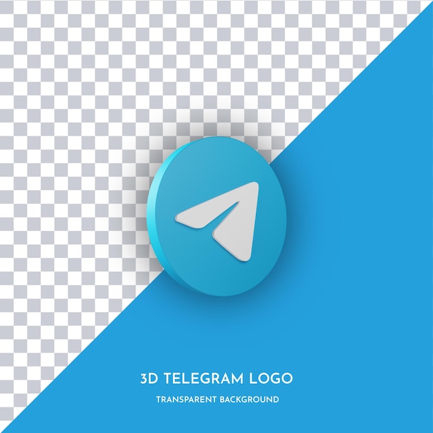 Icona di stile 3d dell'app telegram