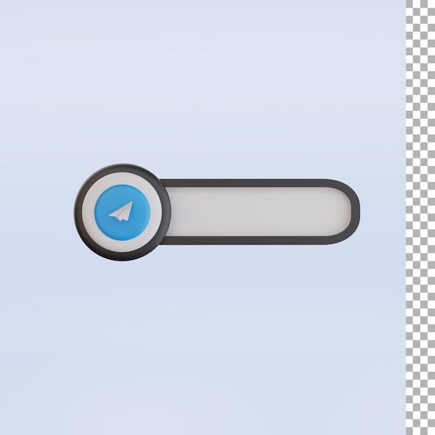 PSD telegram banner 3d ikona