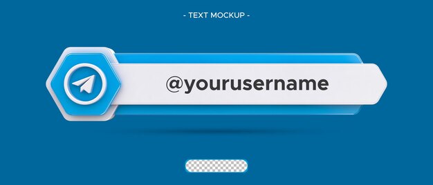 PSD telegram banner text mockup