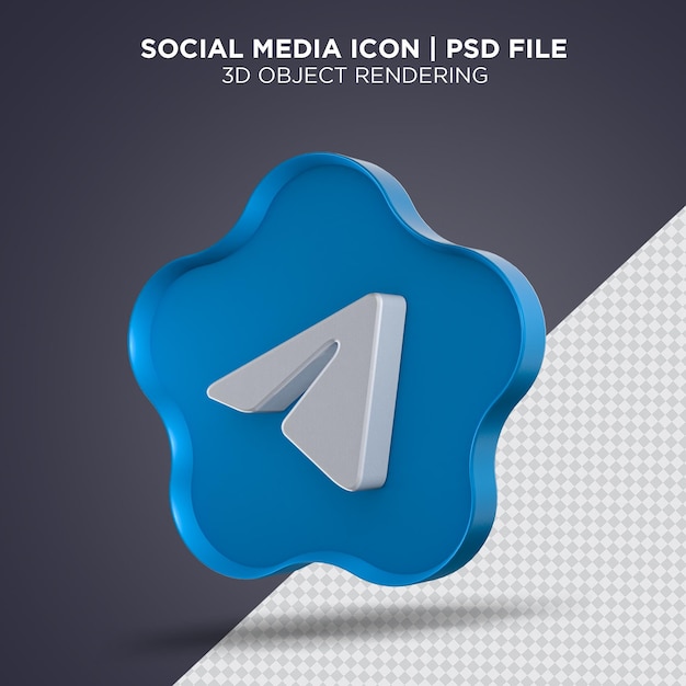 Telegramma icona forma stella 3d premium file psd