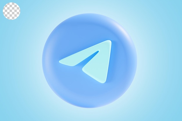 PSD telegram icon with blue theme