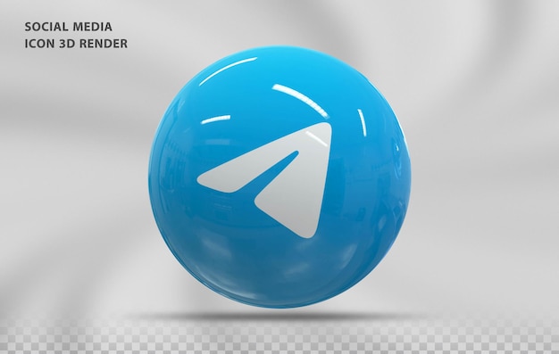 Telegram Ikona Renderowania 3d Luksusu