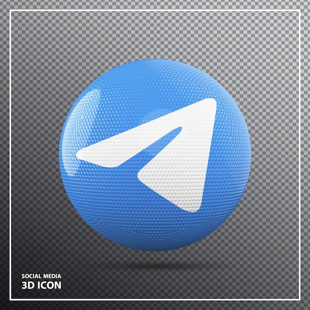 Telegram Ikona Stylu Elementu 3d