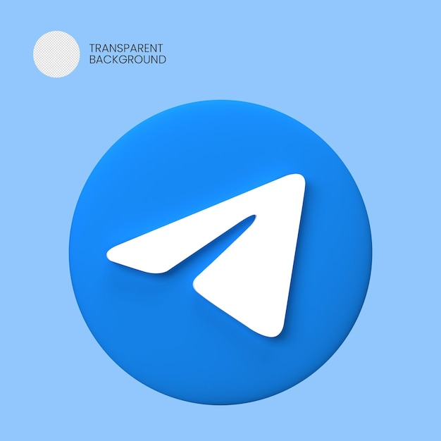 telegram logo icon render 3d