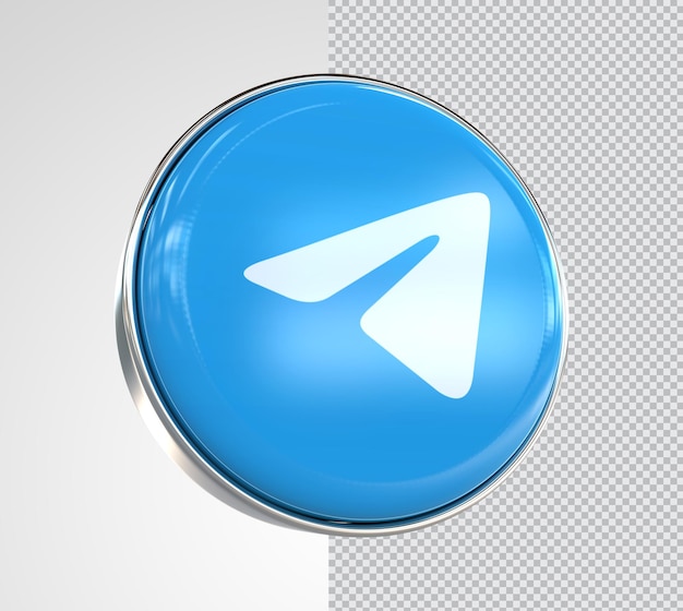 telegram pictogram 3D-rendering