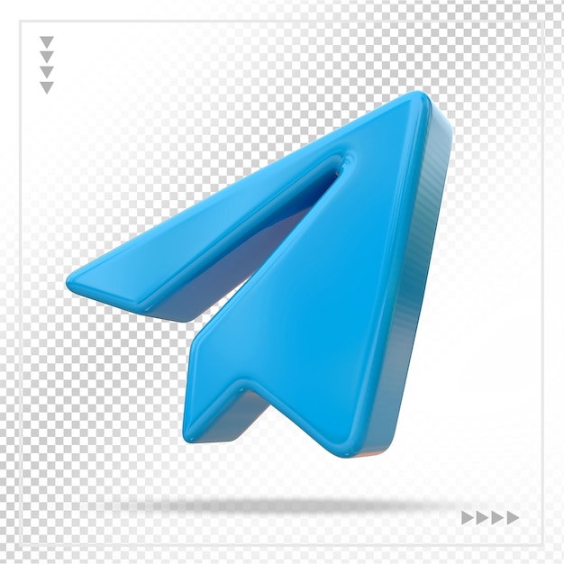 Telegram-pictogram sociale media 3d