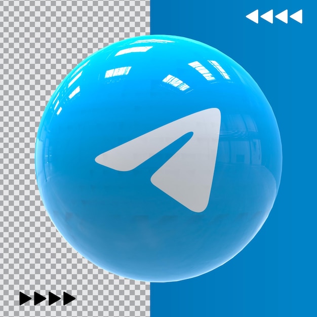 Telegram Renderowania Ikony 3d