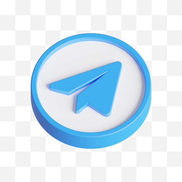 Telegram icona social media 3d