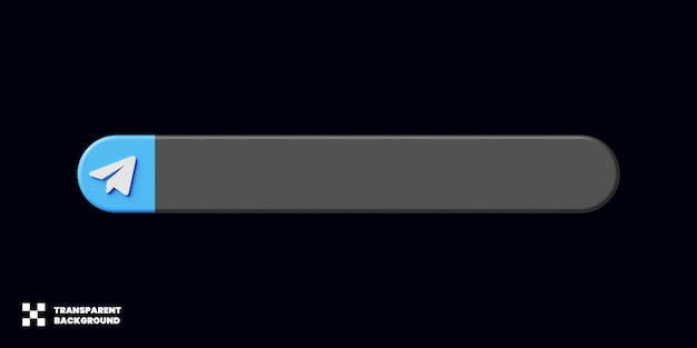 PSD telegram social media niższy trzeci szablon banera w renderowaniu 3d