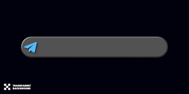 PSD telegram social media niższy trzeci szablon projektu w minimalistycznym renderowaniu 3d