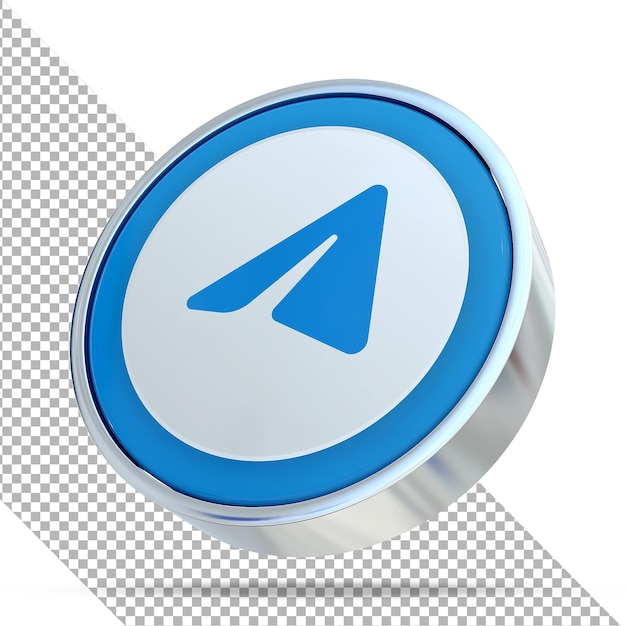 Telegram sociale media 3d-stijlen