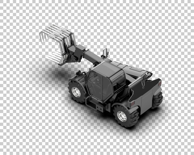 PSD telehandler isolated on background 3d rendering illustration