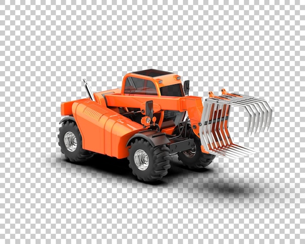 PSD telehandler isolated on background 3d rendering illustration