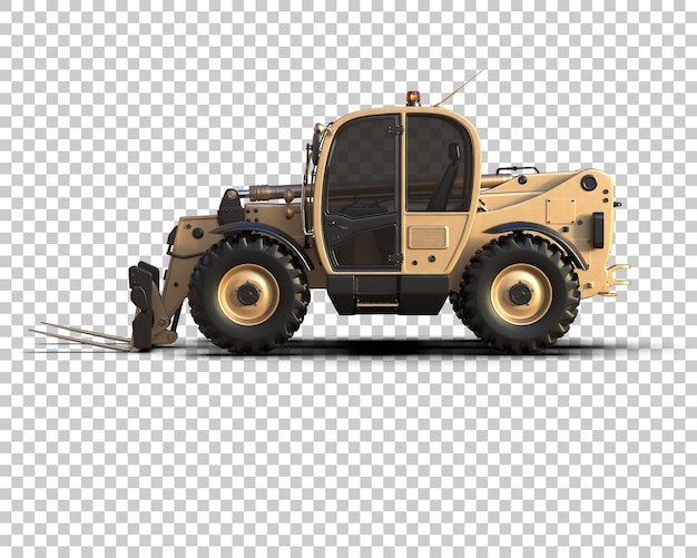 PSD telehandler isolated on background 3d rendering illustration