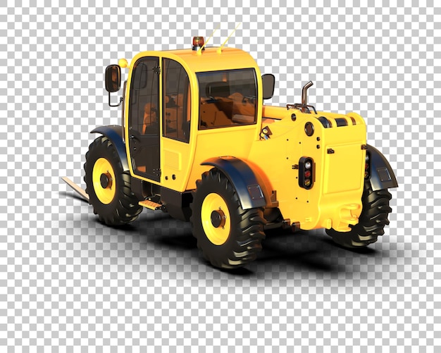 Telehandler isolated on background 3d rendering illustration