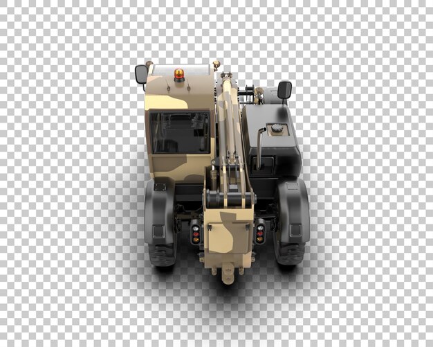 telehandler isolated on background 3d rendering illustration