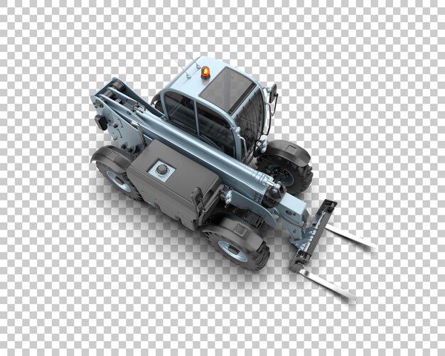 PSD telehandler isolated on background 3d rendering illustration