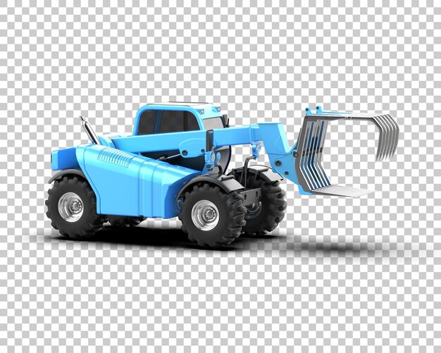 telehandler isolated on background 3d rendering illustration