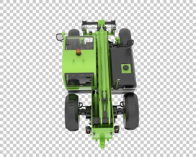 PSD telehandler on transparent background 3d rendering illustration