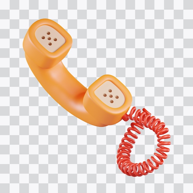 PSD telephone 3d icon