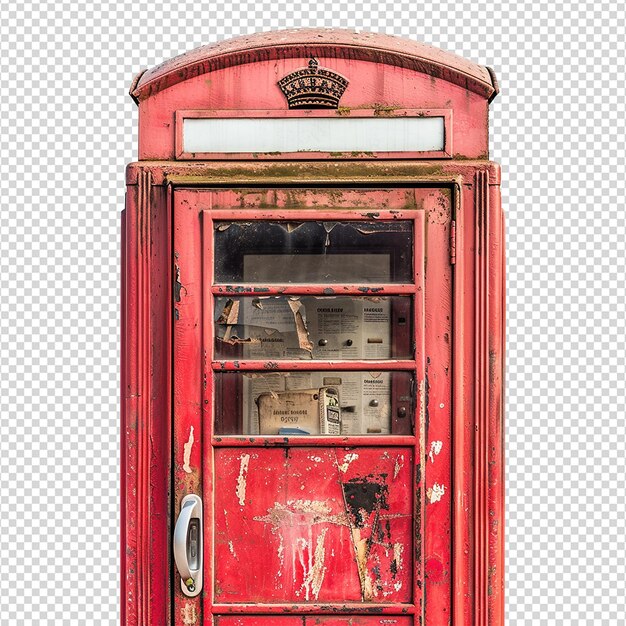 PSD telephone booth isolated on transparent background png