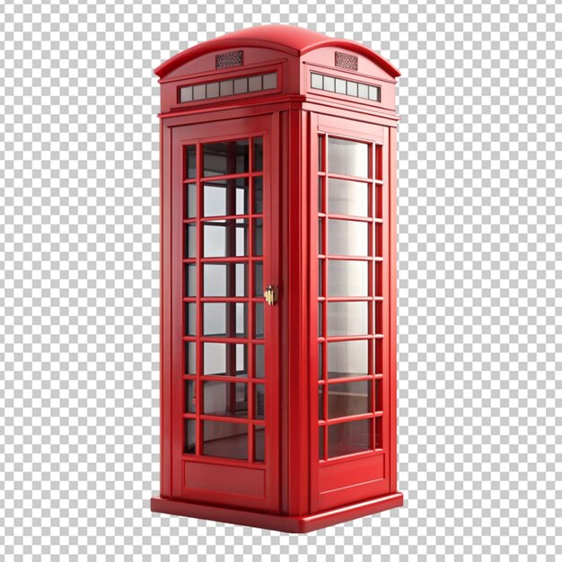 PSD telephone booth on transparent background