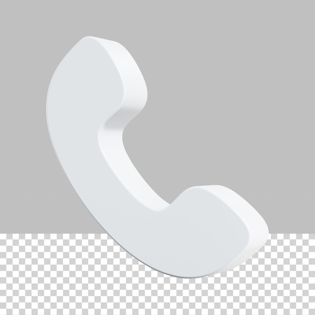 Telephone icon 3d render illustration