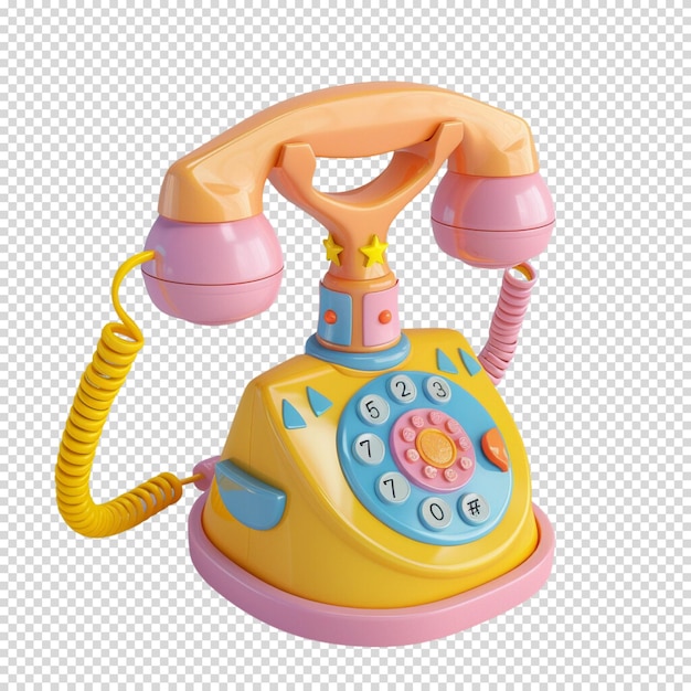 PSD telephone isolated on transparent background