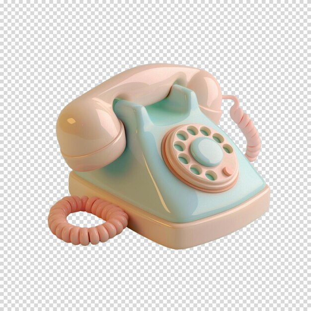 PSD telephone isolated on transparent background