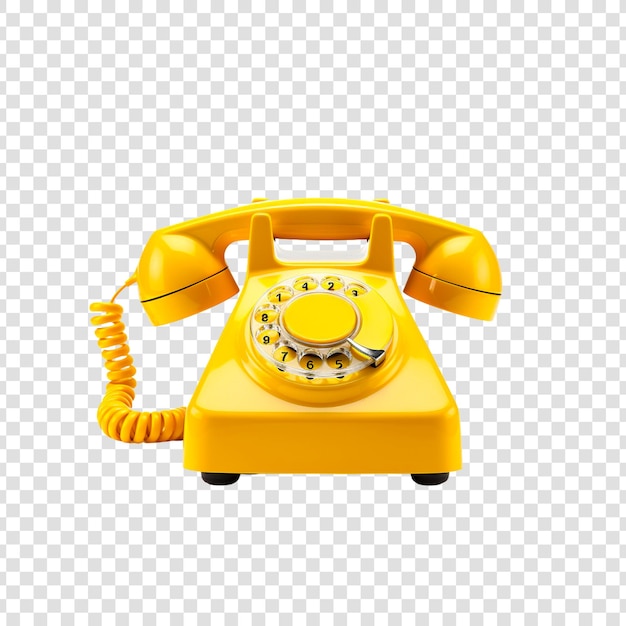 PSD telephone isolated on transparent background