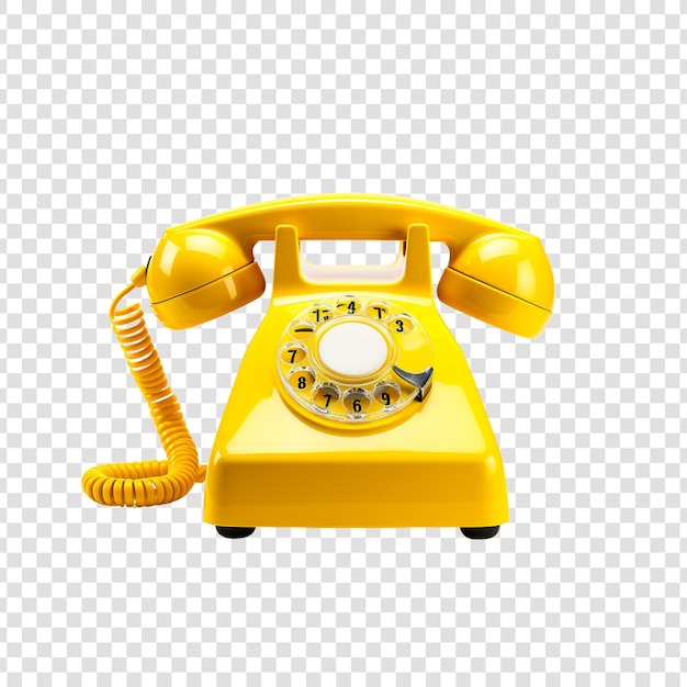 PSD telephone isolated on transparent background