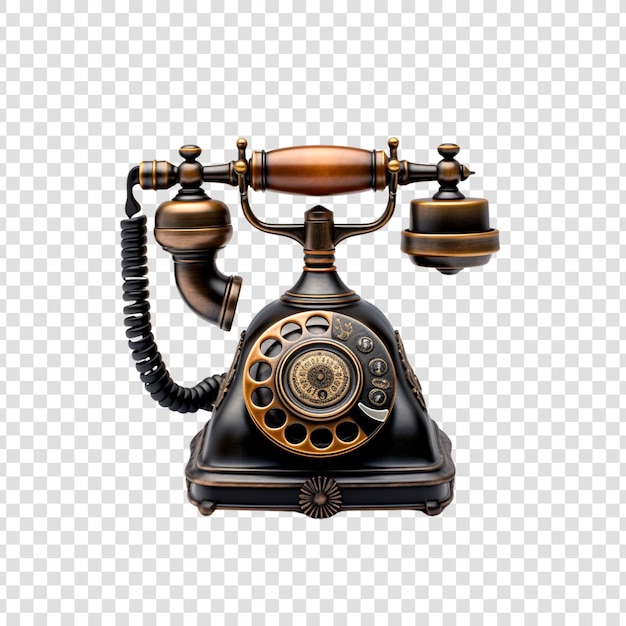 PSD telephone isolated on transparent background