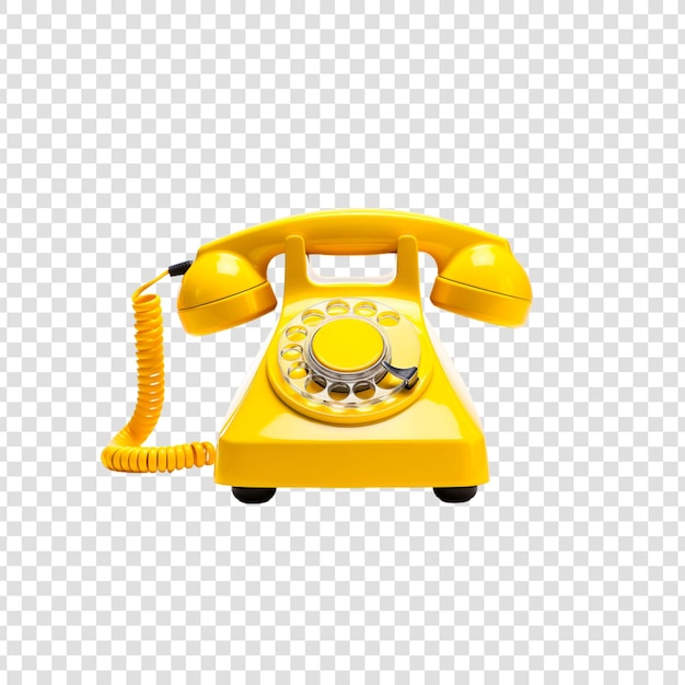 PSD telephone isolated on transparent background