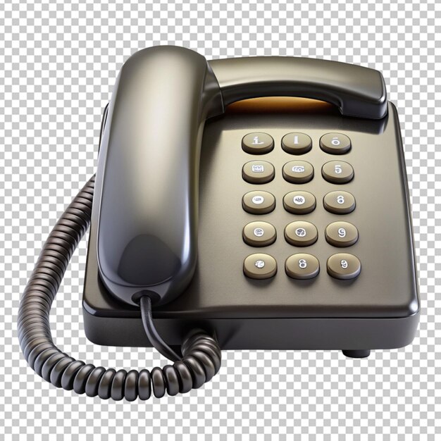 PSD telephone isolated on transparent background