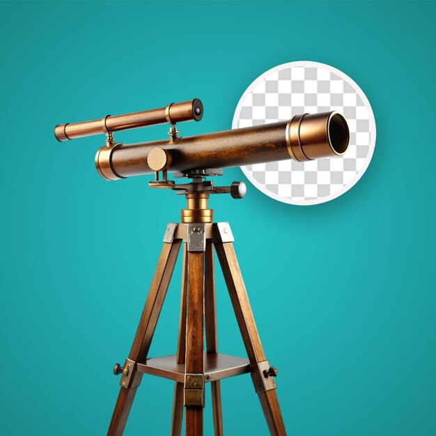 PSD telescope isolated on transparent background