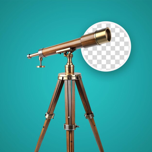 PSD telescope isolated on transparent background