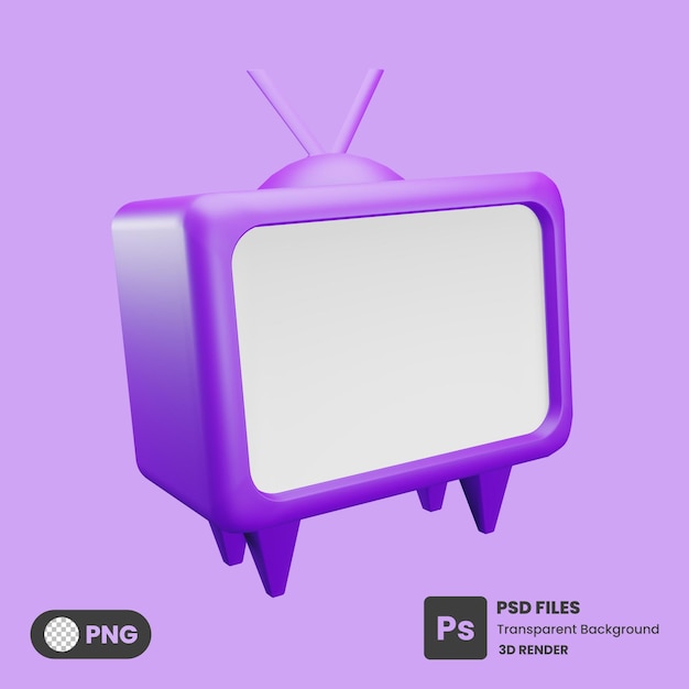 Telewizja Tv Renderowanie Modeli 3d Premium Psd