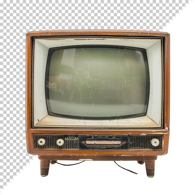 Telewizja Vintage Stara Fotorealistyczna Telewizja Crt Dzień Telewizji Na Odosobnionym Tle