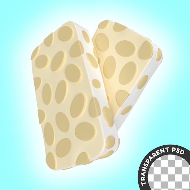 Tempeh 3d illustration icon