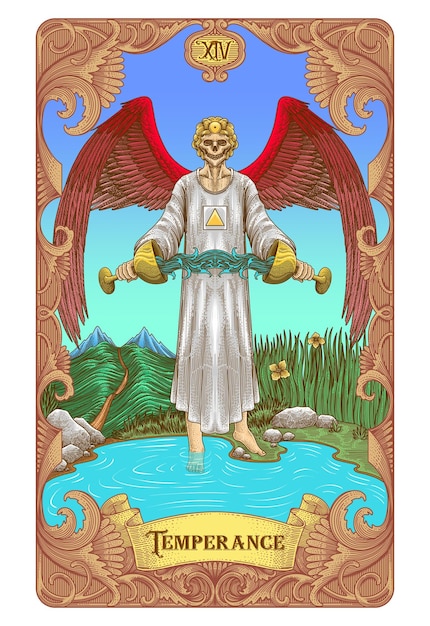 PSD temperance tarot illustration