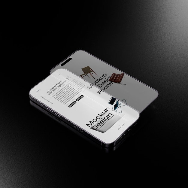 Tempered glass device mockup