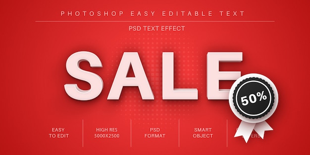 PSD template of 3d text effect