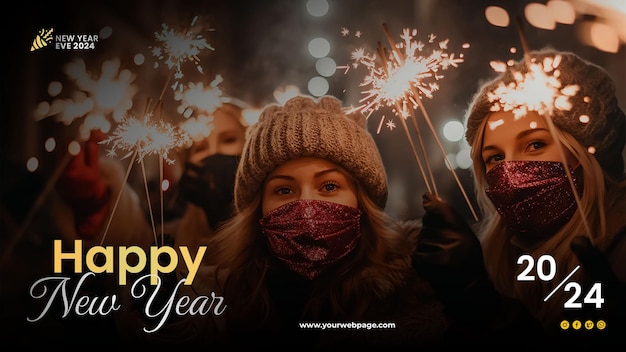 PSD template concept for new year eve banner